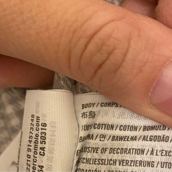 Abercrombie & fitch soft AF plaid full zip jacket gray plaid cotton relaxed L - Picture 12 of 12